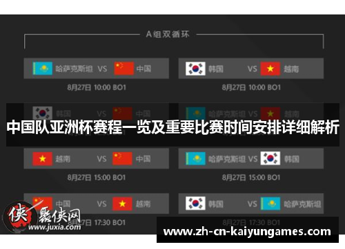 中国队亚洲杯赛程一览及重要比赛时间安排详细解析 中国队亚洲杯赛程一览及重要比赛时间安排详细解析